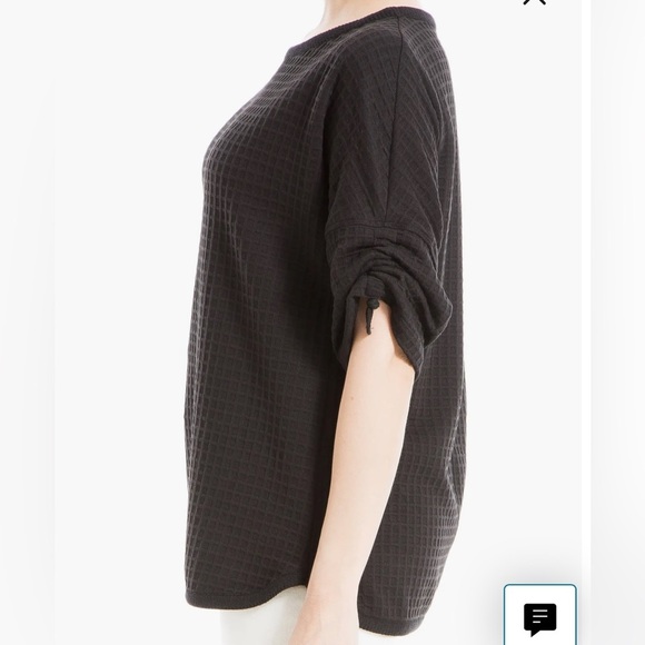 Max studio Women's Black Textured Top - Picture 2 of 3